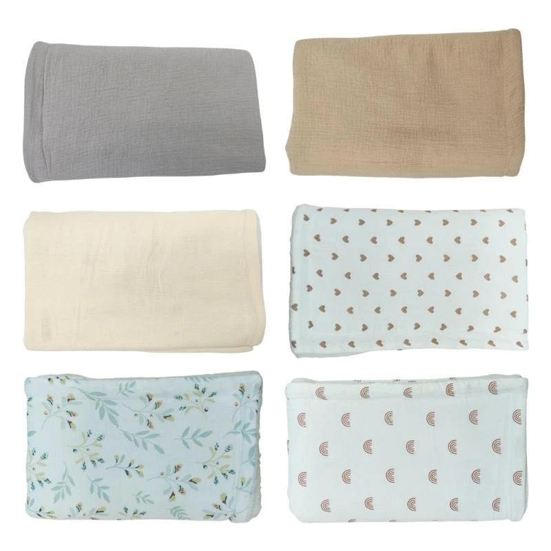 J15U الخريف الشتاء الطفل التقميط بطانية متعددة الوظائف القطن الرضع سرير منشفة ملفوفة 2-Layer الفراش الاشياء مريحة