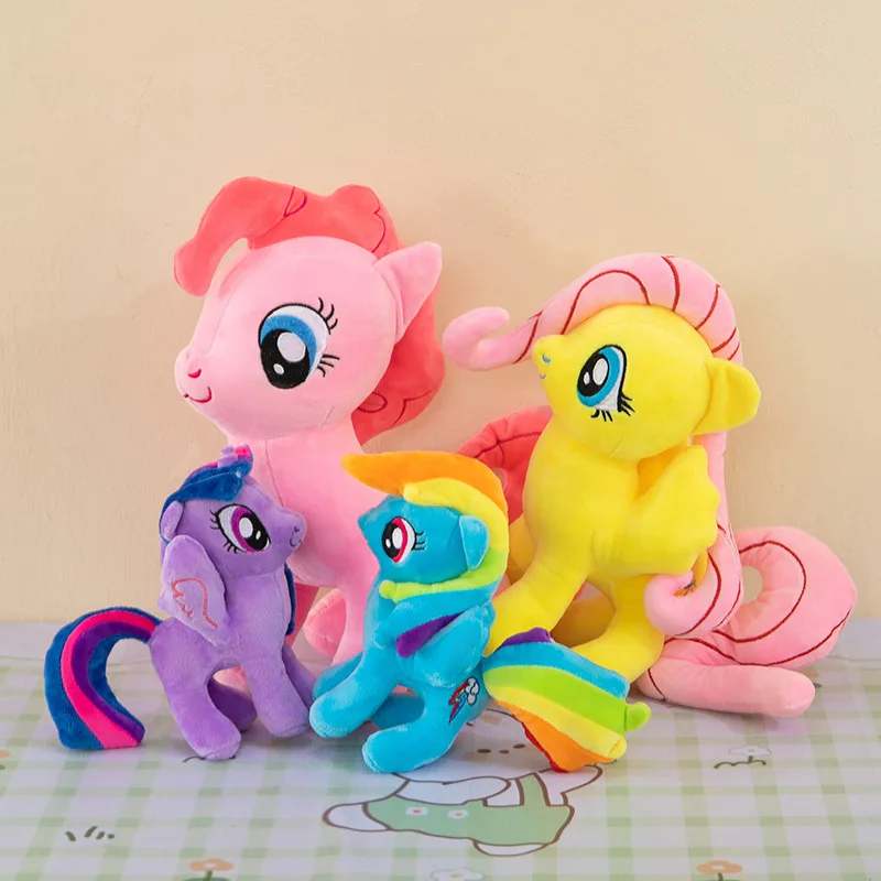 MINISO Kawaii liegendes Einhorn-Plüschtier, gefüllt, weich, niedlich, weiß, rosa, Pferd, Beschwichtigungspuppe, Spielzeug für Kinder, Mädchen, Geburtstagsgeschenk, Neu