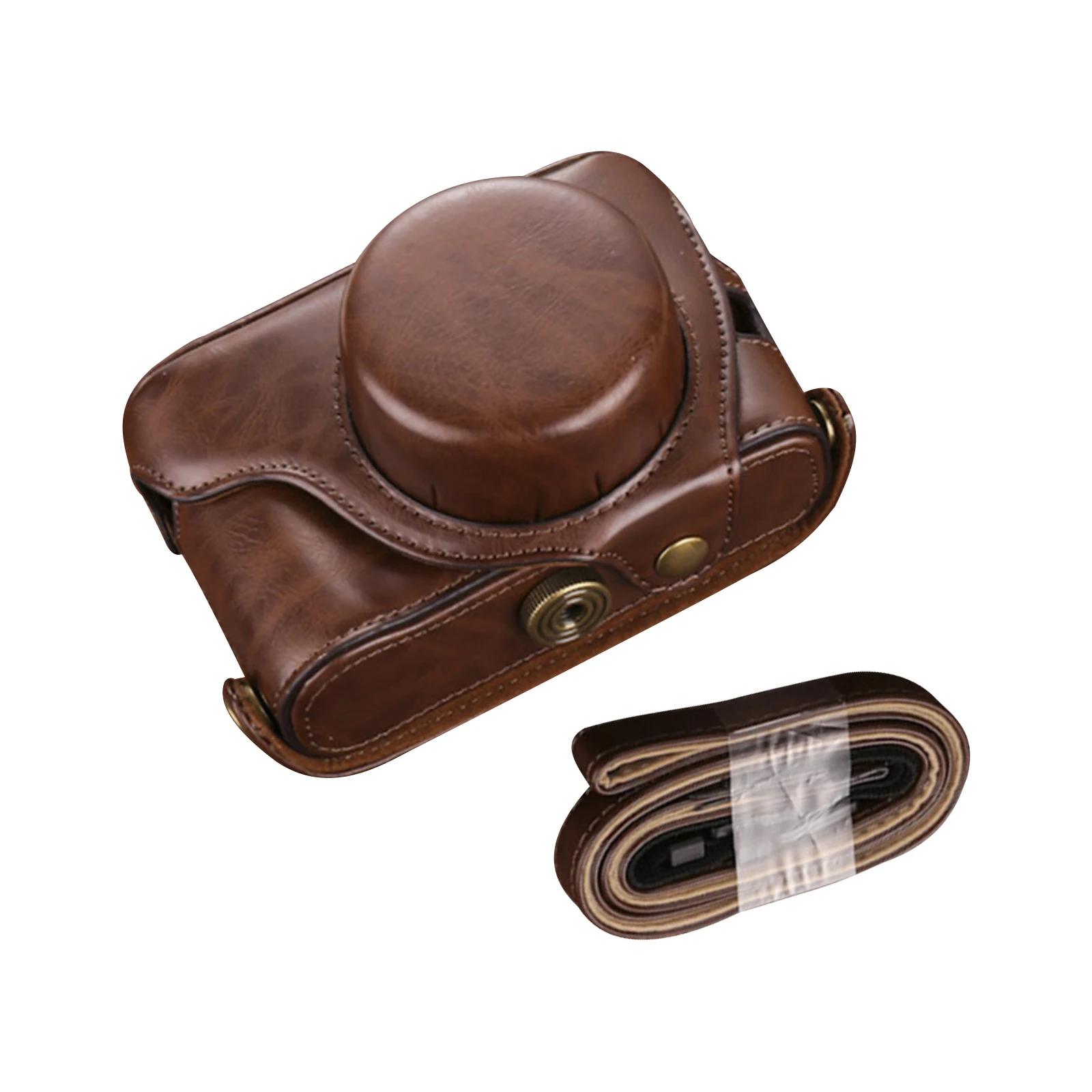 Camera PU Leather Carrying Case Storage Bag For Fujifilm X100V X100F X100T X100S X100 Series Camera Cover Bag W/Shoulder Strap