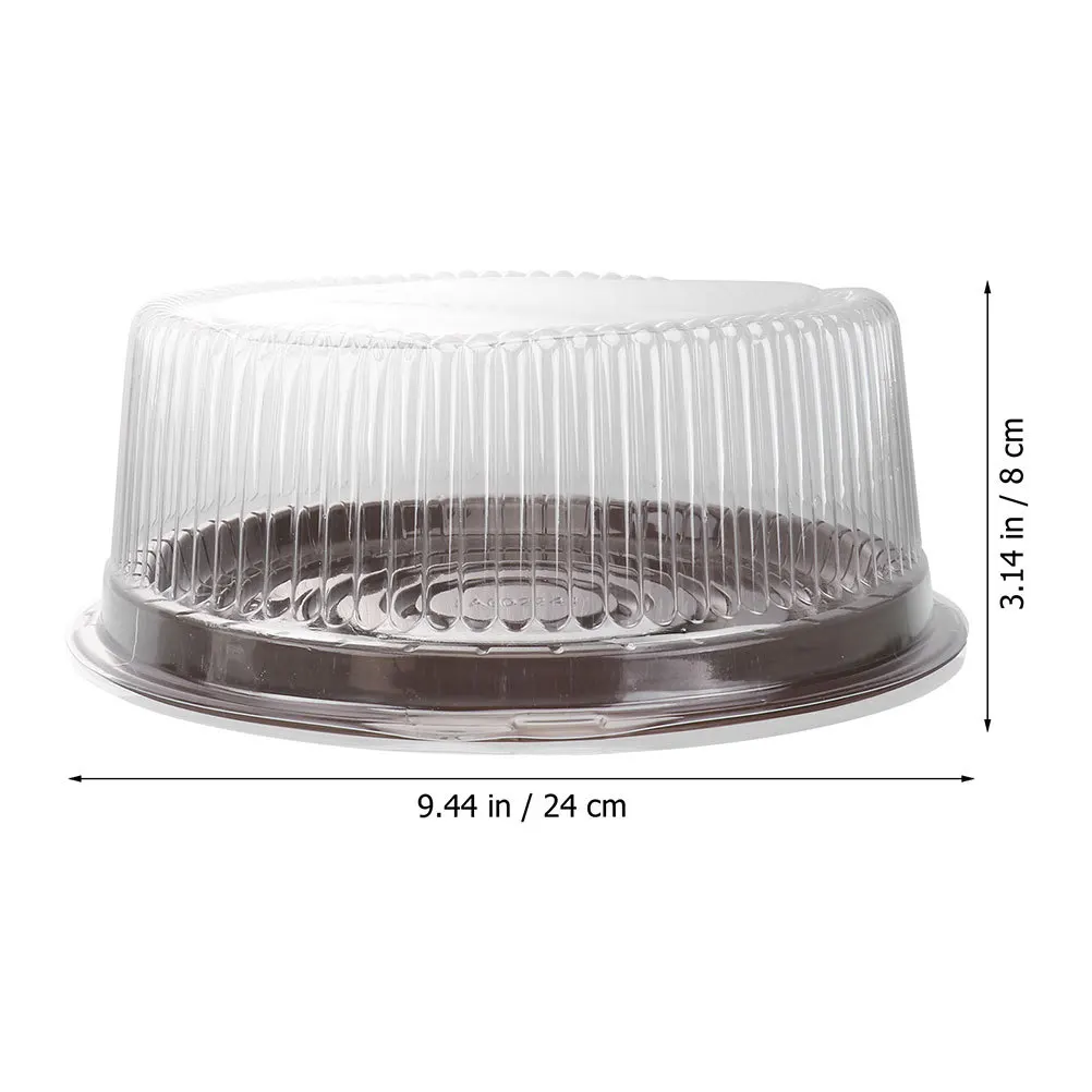 

25Pcs Cake Box Round Plastic Containers Clear Lids Food Safe Cake Carrier Boxes Packaging Display Dome Lids