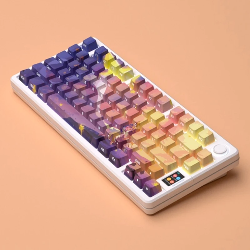 PBT Backlit Keycaps Keycap Set Side Print Through DyeSublimations Teclado Mecânico Keycap Set 134PCS