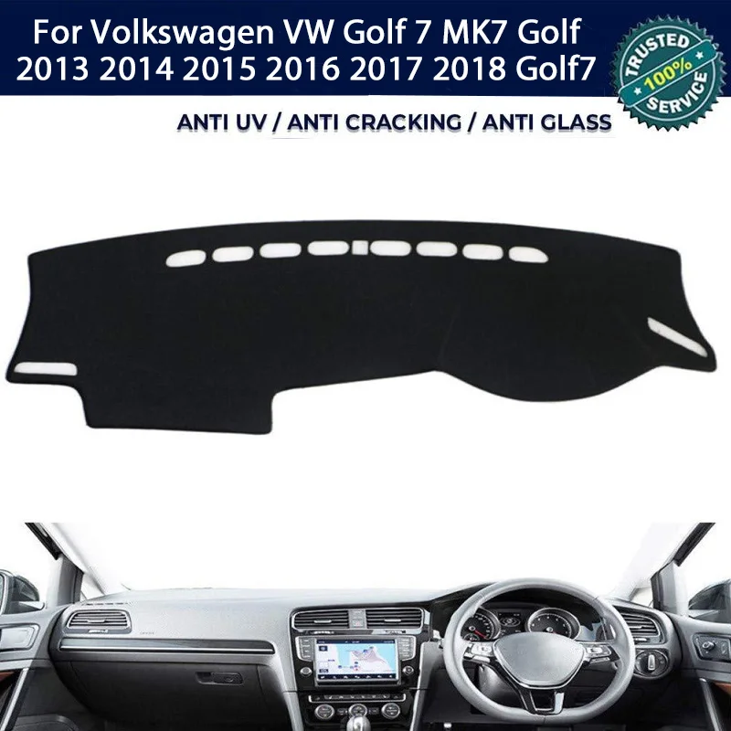 

Защитный коврик для приборной панели с защитой от ультрафиолета для Volkswagen VW Golf 7 MK7 Golf 2013-2018 Golf7, солнцезащитный козырек для центральной консоли