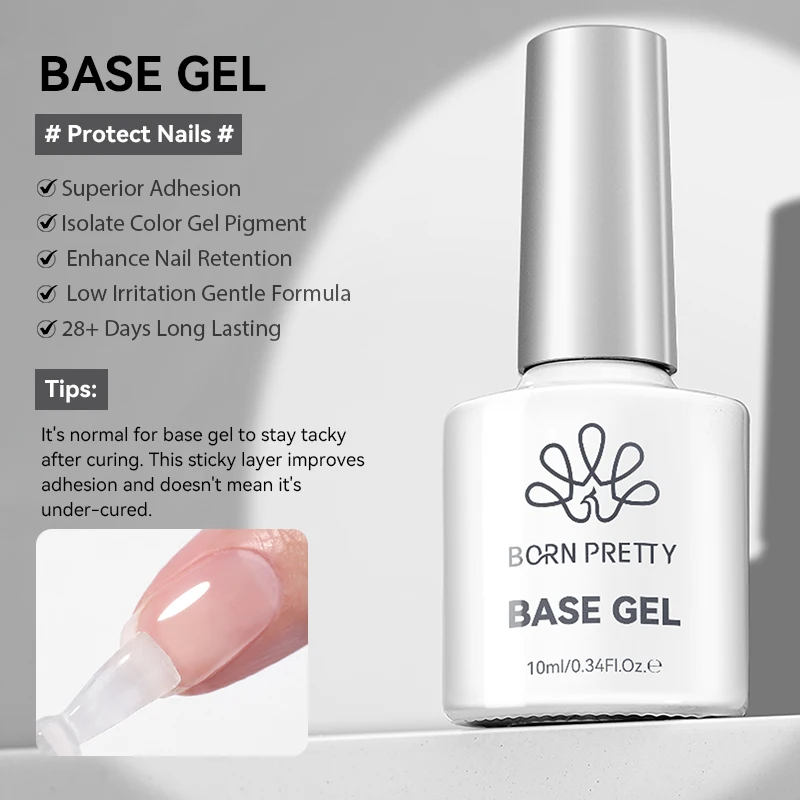 BORN PRETTY 10ml Base Gel Super Top Coat Water Drop Top Coat for Manicure Tools Soak Off UV LED Nail Varnish Function Gel Solon