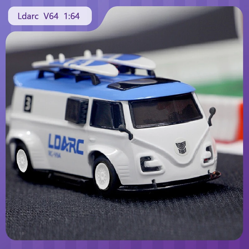 

Ldarc V64 1:64 Rc Car 2.4g Long Range Rtr Mini Miniature Simulation Remote Control Car Rc Bread Bus Car Beginner Children'S Toy