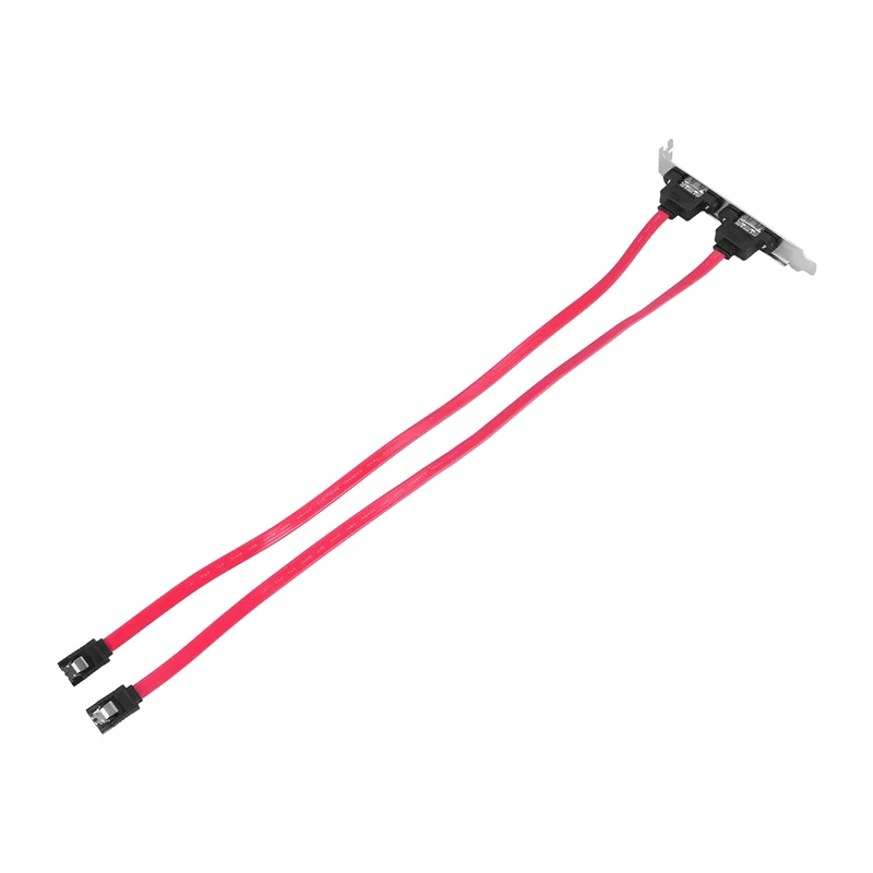 New Dual Port SATA Serial ATA Cable to ESATA Bracket Adapter Cable