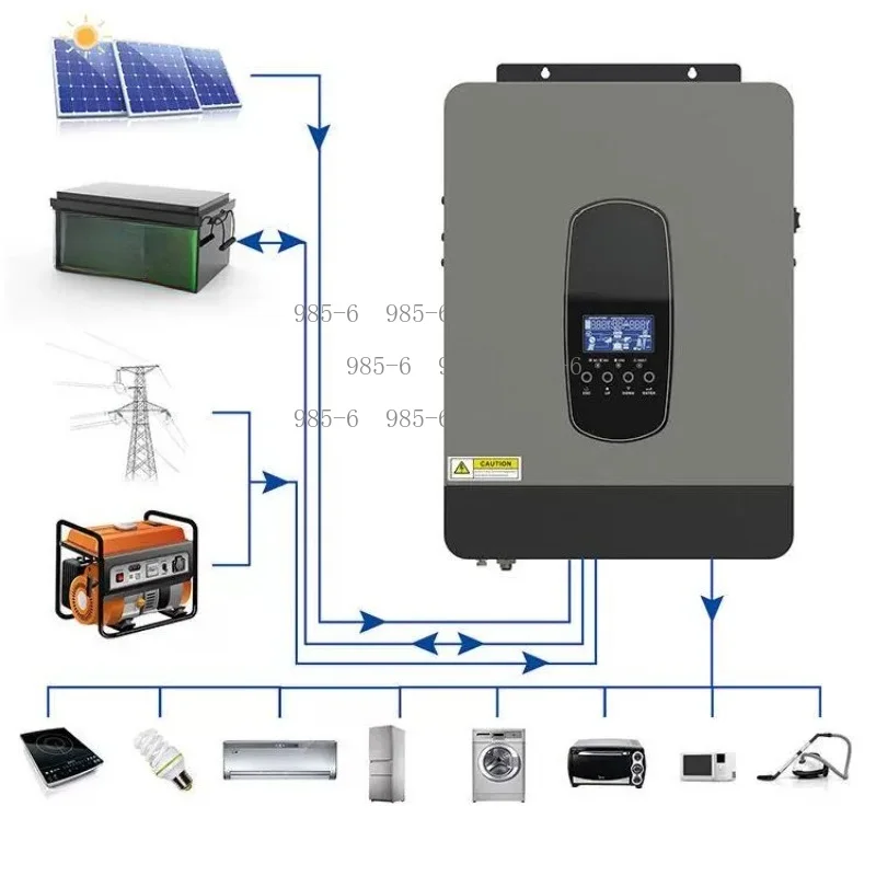 24V 48V DC to AC 220V 230V Off Grid Hybrid Solar Inverter 3000W 6200W 10200W With WIFI Monitoring