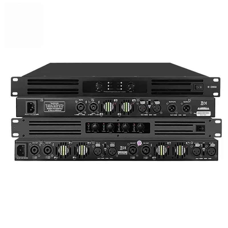 Digital Amplifier Class D 4 Channel 4 x 600W Powerful Professional Audio Sound Amplifier for E-4600
