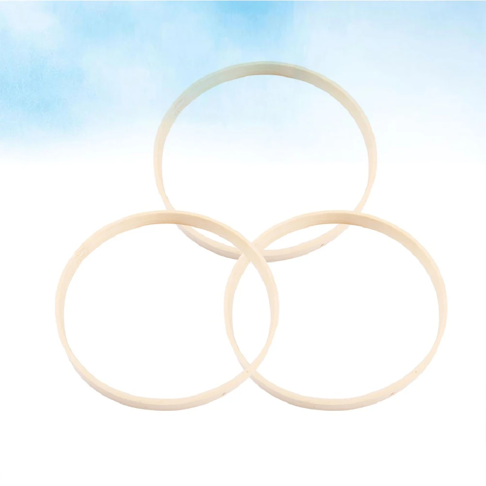 

10pcs 13Cm Bamboo Dreamcatcher Ring Diy Craft Wall Hanging Accessories Portable Frame Tools Beige Color For Macrame Bead