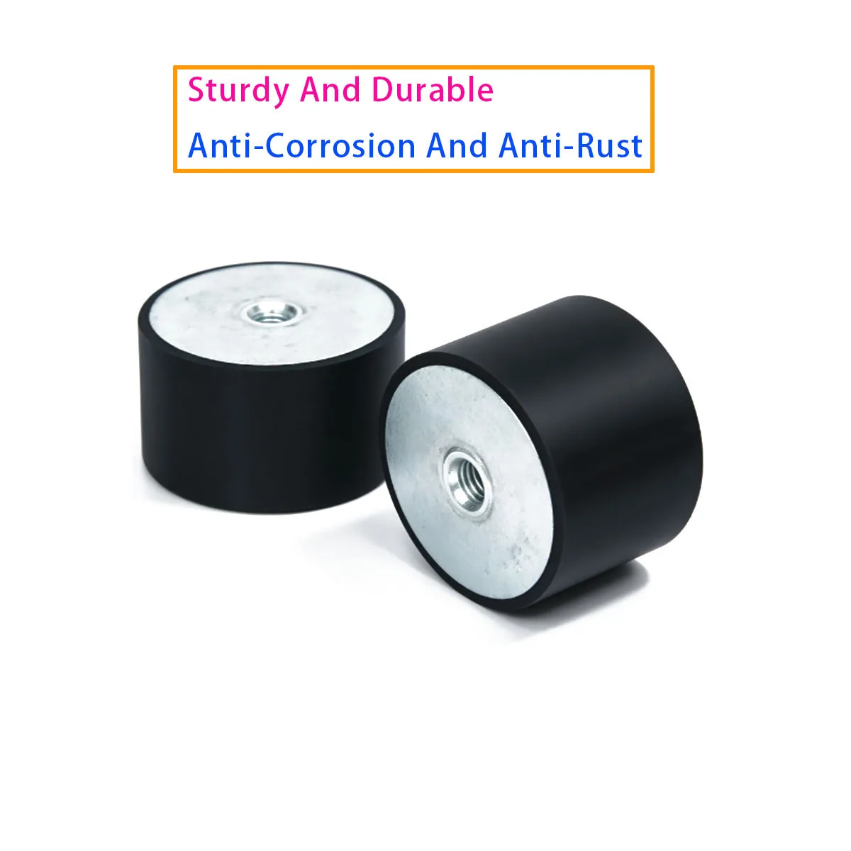 M4M5M6M8M10 DD Rubber Shock Absorber Cylindrical Silent Isolation Pad Double Headed Internal Thread Diameter 10-50mm