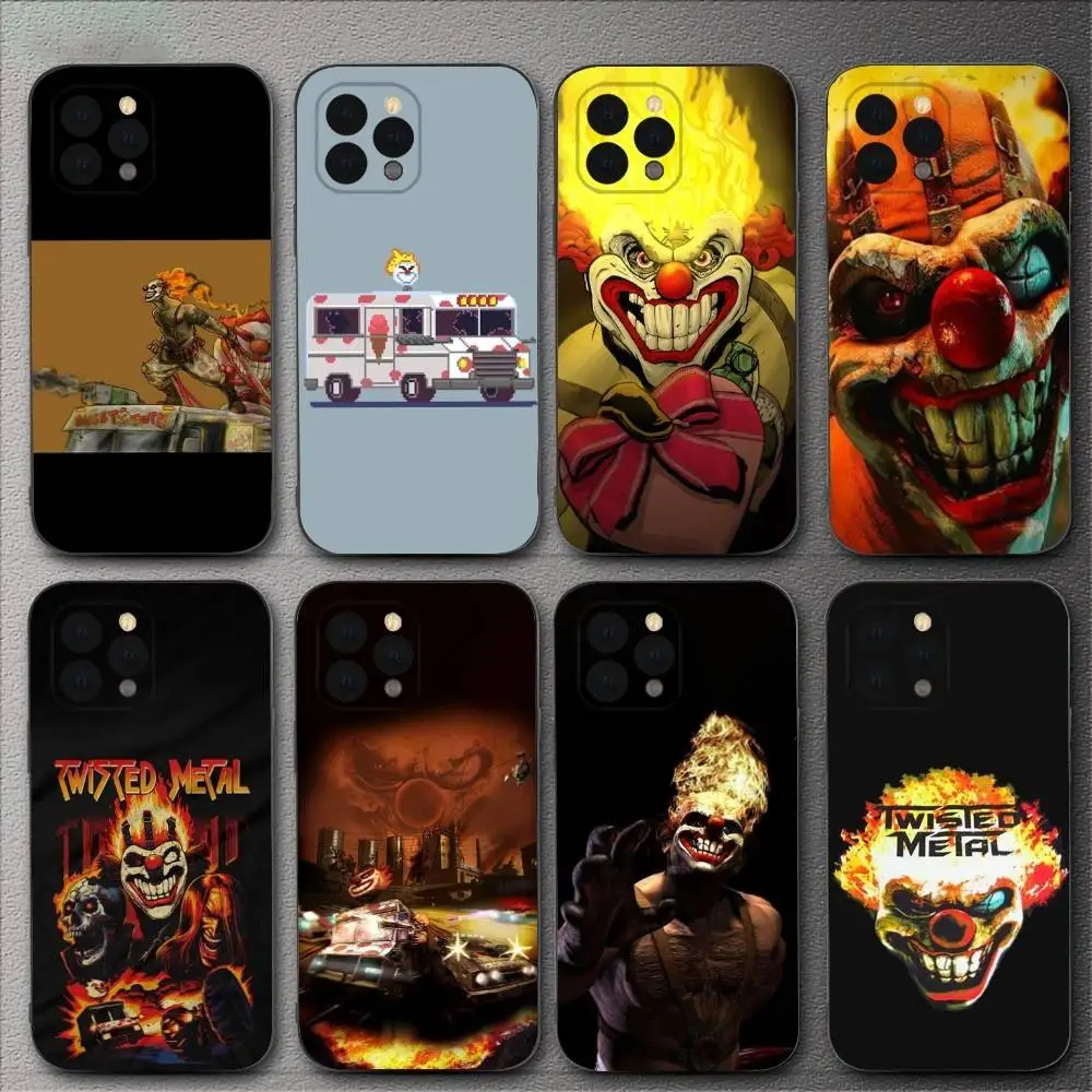 

Twisted Metal Sweet Tooth Phone Case For iPhone 16,15,14,13,12,11,XS,XR,X,8,7,Pro,Max,Plus,mini Silicone Black Cover