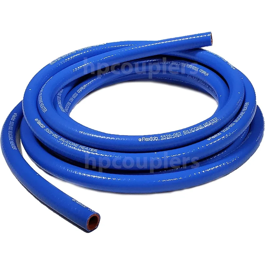 High Performance Silicone Heater Hose for Automotive and Industrial Applications - 5/8 ID x 25 Feet Blue Reinforced with High-T