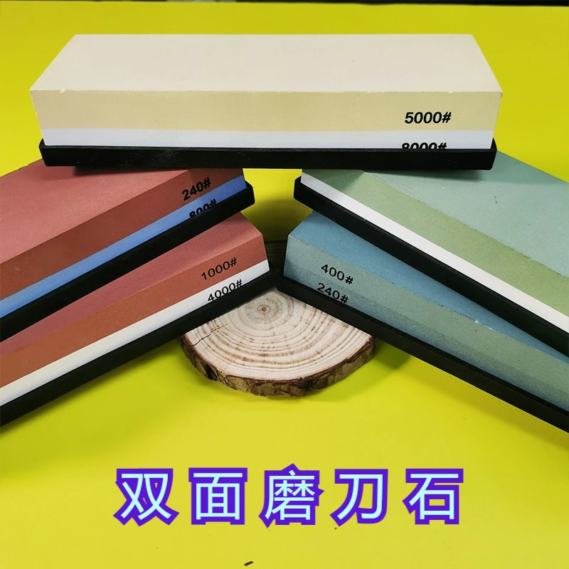 

Professional Knife Sharpening Stone Kit 400/1000 3000/8000 Grit Non-slip Bamboo Base Double-side Knife Whetstone Angle guide