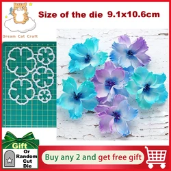 5 Flowers Combination 2024 New Arrival Metal Cutting Die Decorative Scrapbooking Album Knife DIY Handmade Card Punch Embossing