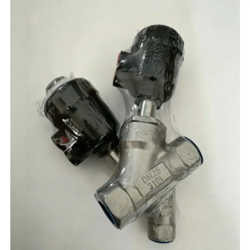 1Pcs Y Type Angle Valve Cylinder Pneumatic Head Globe Valve Pneumatic and Electric Water Control Valve KANGFENG