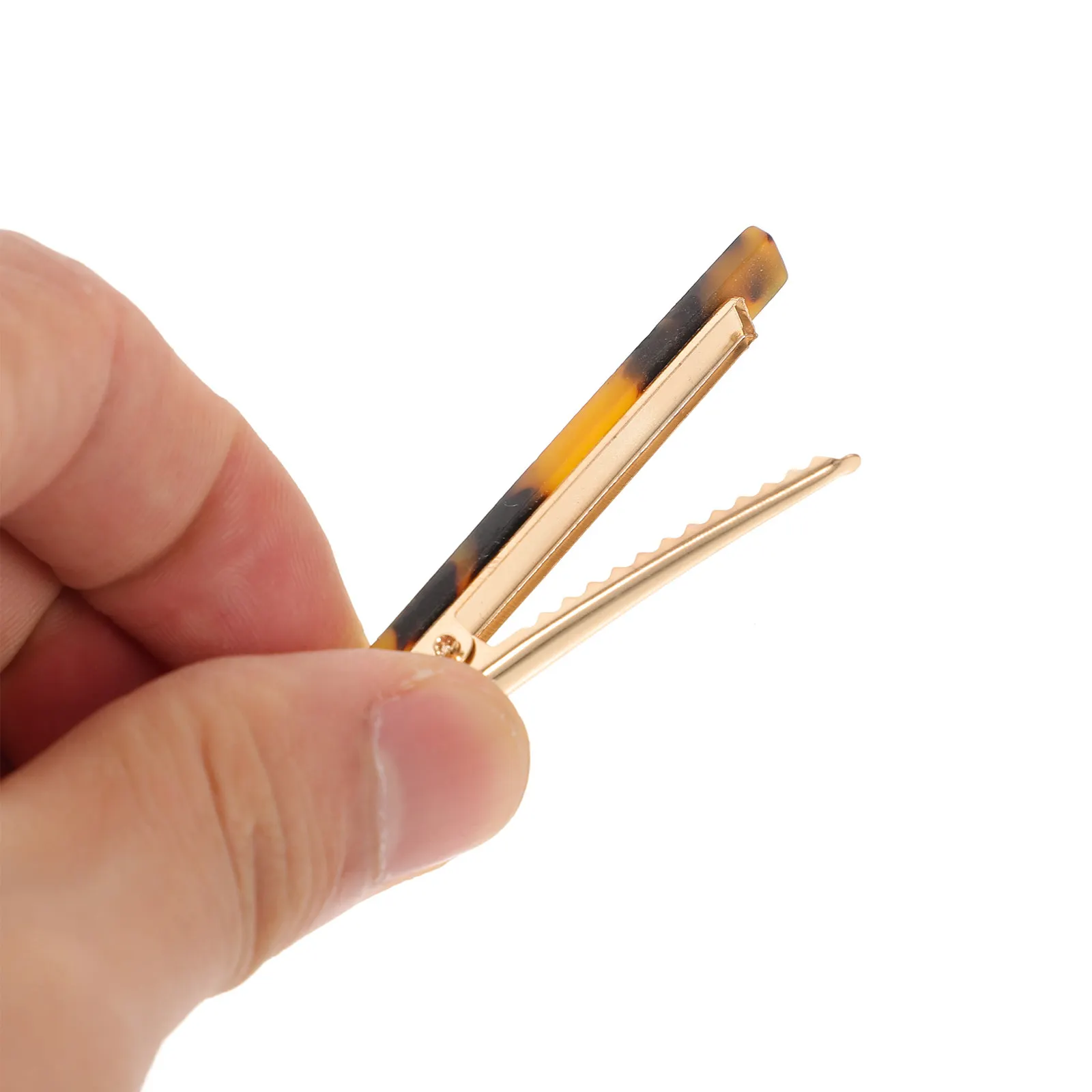 

6pcs Printed Acetate Hair Clips For Women Lightweight Non-Slip Alligator Clips For Styling Sectioning Makeup Hair Accessories