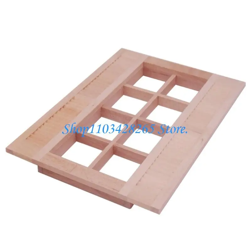 

Детализированная миниатюрная деревянная оконная ставня 1/12 с 8 решетками для кукольных домиков G2TE