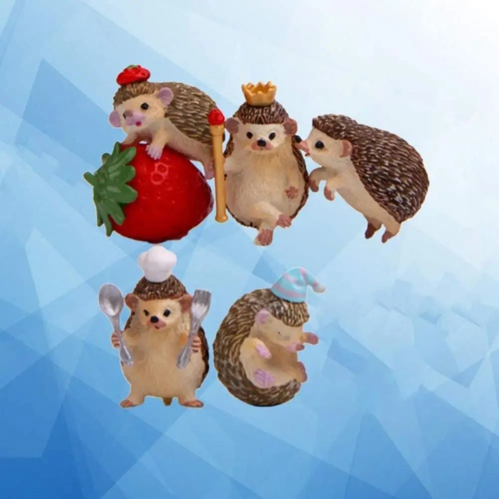 Fairy Garden Resin Mini Tiny Hedgehog Miniature Animal Figurine Ornament Decoration