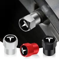 4Pcs Alloy Car Valve Cap Wheel Valves Dust Cover Tire Accessories For Tesla Model 3 S X Model Y Cybertruck Roadster