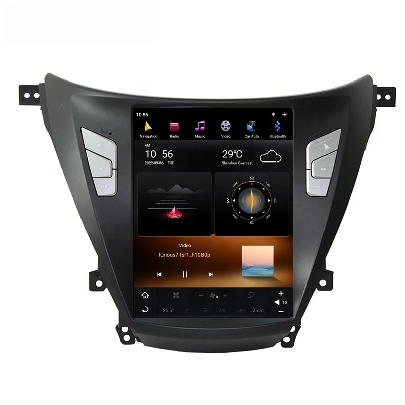 Style Android 11 Car Radio for H yundai Elantra 2012-2016 Car Multimedia Player Wireless Carplay 4G