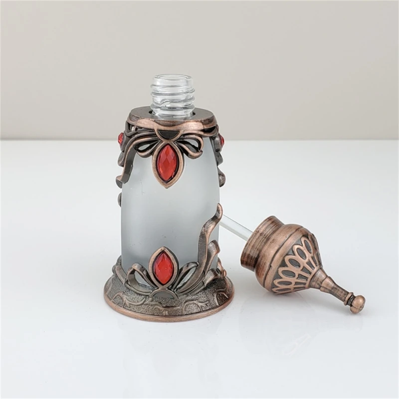 Frasco conta-gotas óleo essencial vintage, 15ml, recarregável, ferramenta beleza, dropshipping