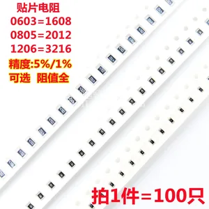 100 buah Resistor SMD 1206 1% 0R ~ 10M 1/4W 0 1 10 100 150 330 ohm 1K 2.2 K 10K 100K 0R 1R 10R 100R 150R 220R 330R 1M 10M 22K 30K 12 registrasi penjualan terbaik - №