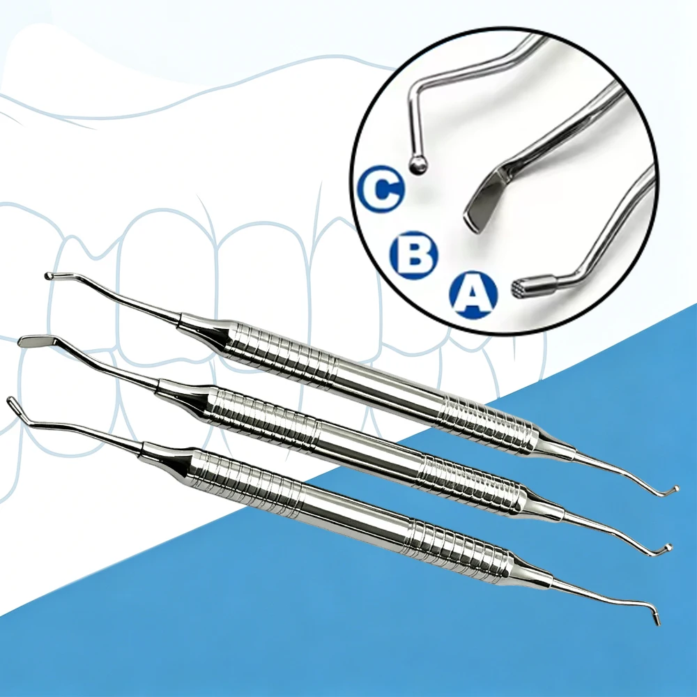 Dental Composite Filling Instrument Double Ended Stainless Steel Spatula for Teeth Aesthetic Restoration