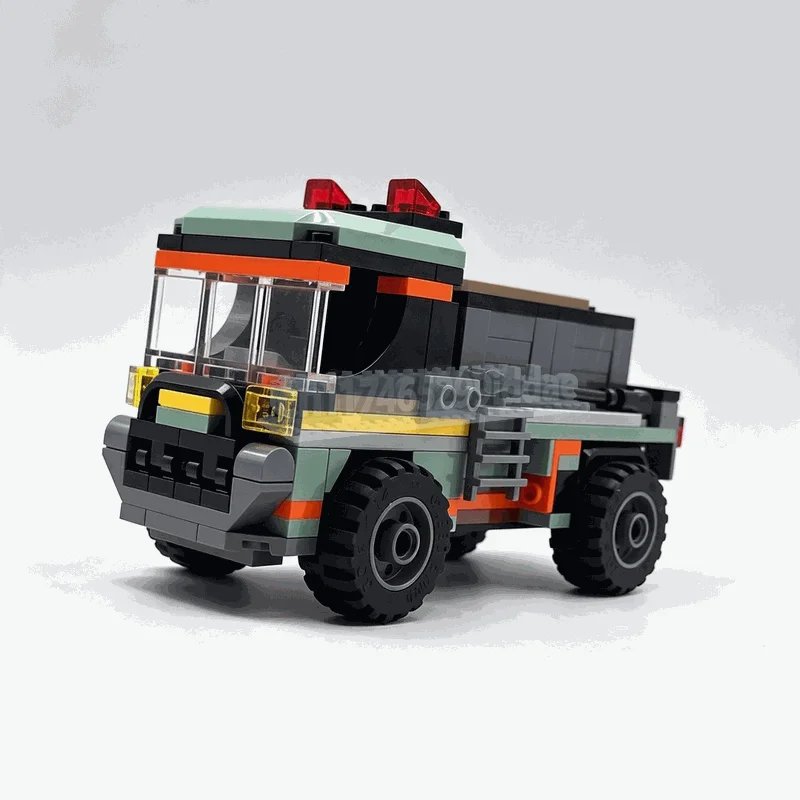 208PCS Tilting Cab Utility Truck Building Blocks Off Road Vehicle Model With Functional Cabin DIY Assembly Toy Collection Gift