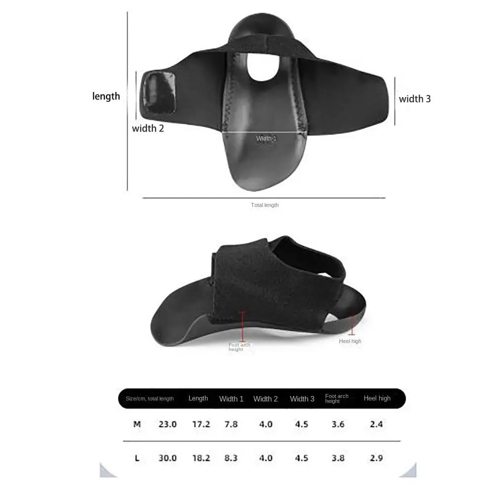 1쌍 휴대용 충격 방지 힐 프로텍터 조절 가능한 통기성 발 아치 지지대 내구성 평발 패드 무지외반증