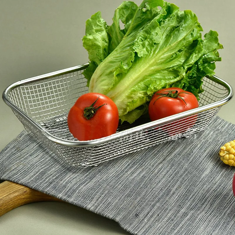 Горячая Распродажа, квадратная Толстая прямоугольная кухонная утварь из нержавеющей стали, кухонная раковина, корзина для мытья инструментов