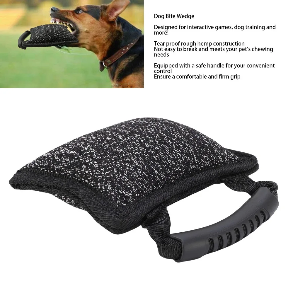 Dog Molar Linen Fabric Dog Bite Black Bite Tough Dog Training Solid Square Shape Dog Bite Target Fetch Game