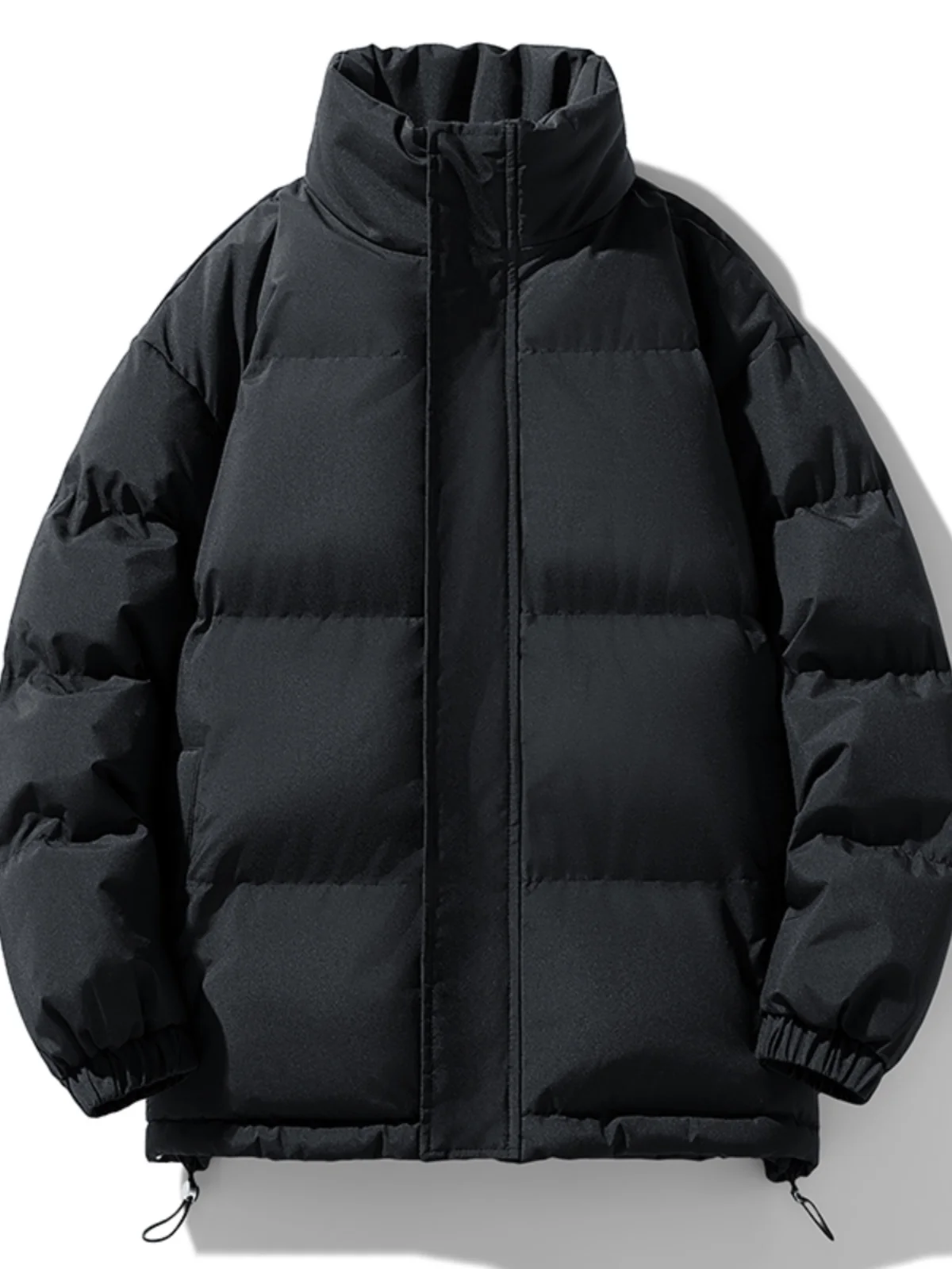 

Зимняя утепленная повседневная хлопковая куртка для мужчин: модная теплая куртка с воротником-стойкой, молодежная городская модель из хлопка и полиэстера