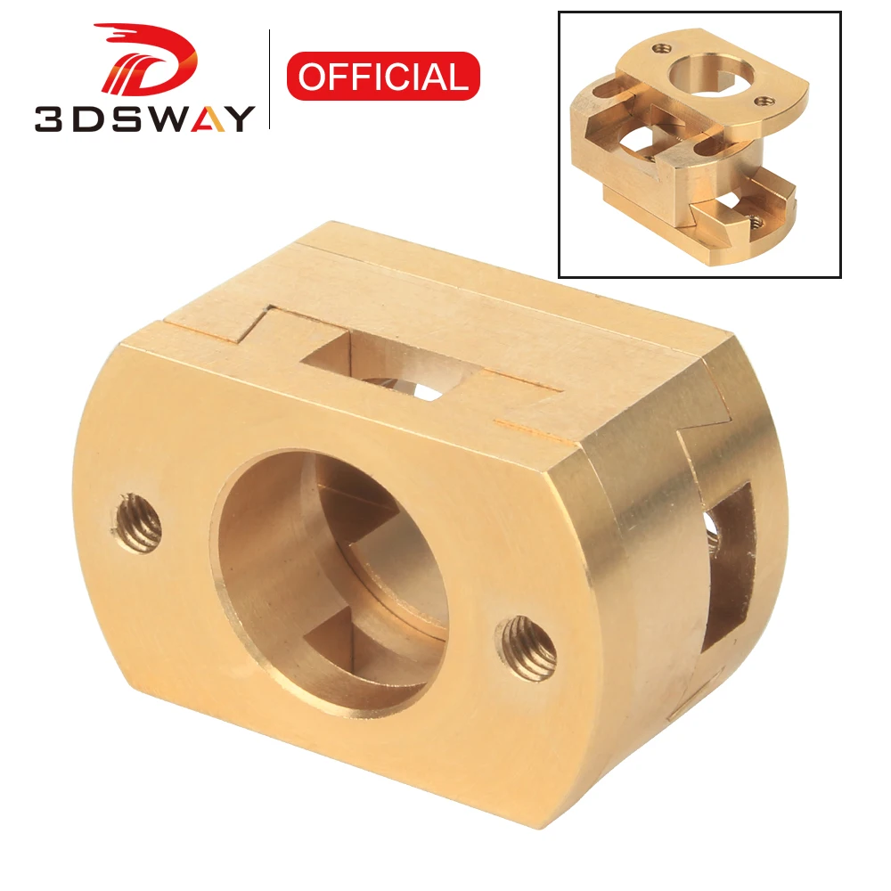 3DSWAY 18 mm złączka Oldham Ender 3 V2 CR10 CR10S Pro T8 Złącze śrubowe osi Z 8 mm mosiężna śruba prowadząca z gorącym łóżkiem do części drukarek 3D