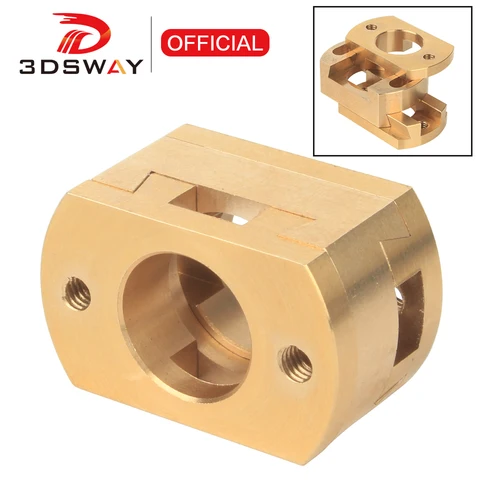 Acoplamiento Oldham 3DSWAY de 18mm Ender 3 V2 CR10 CR10S Pro T8, acoplador de tornillo, eje Z, tornillo de plomo de latón de 8mm, cama caliente para piezas de impresora 3D