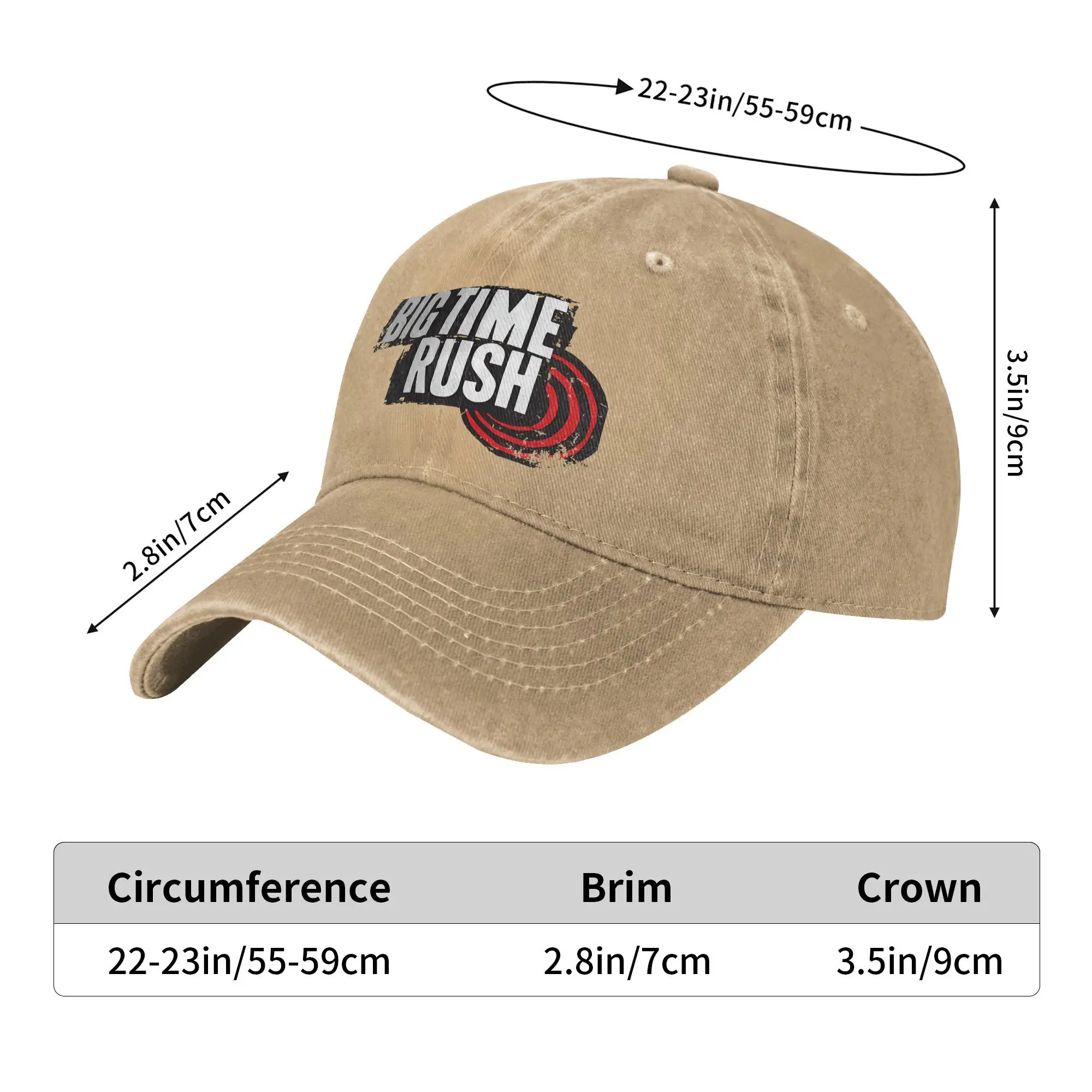 قبعات مطبوعة للجنسين من Big Time Rush Reunion قبعة بيسبول كلاسيكية من قماش الدنيم قابلة للتعديل