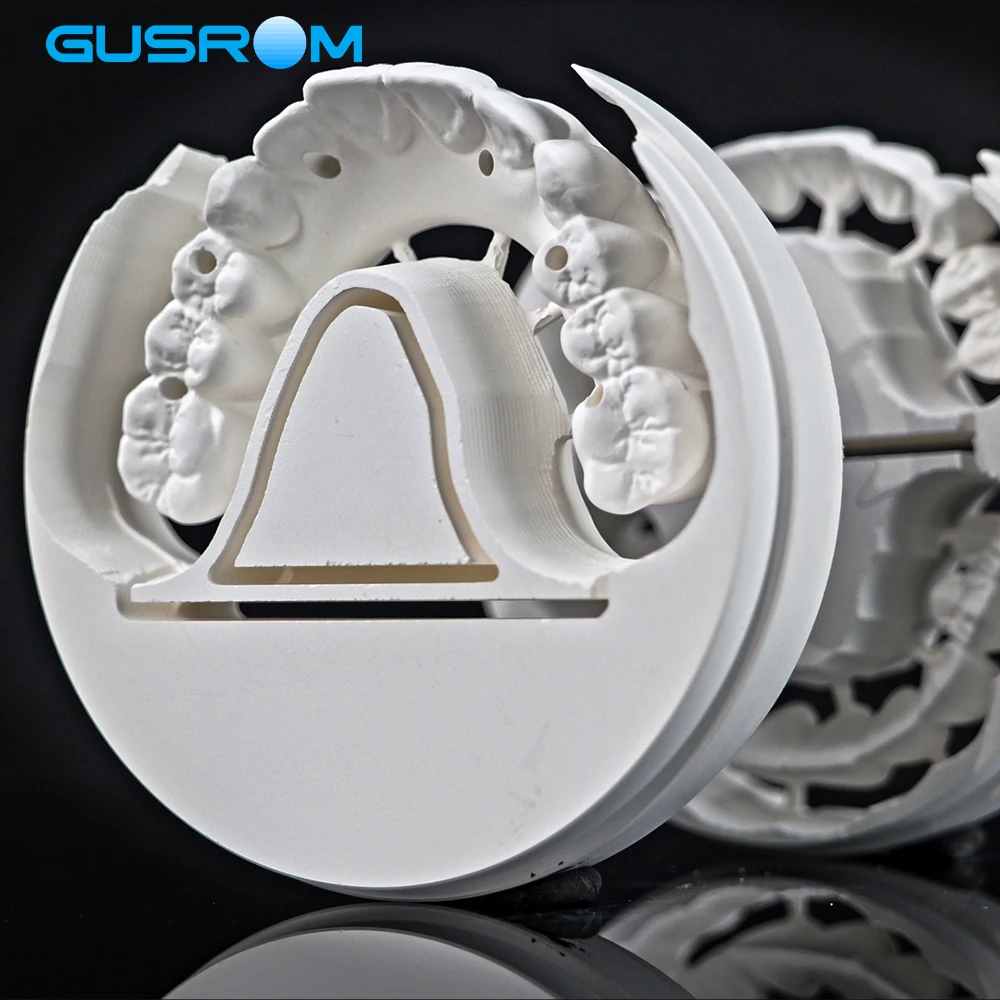

Zirconia 4D Multilayer Block GUSROM 98mm 8 Layer Multi-Color CAD/CAM Dental Lab Materials A2 Crown Bridge