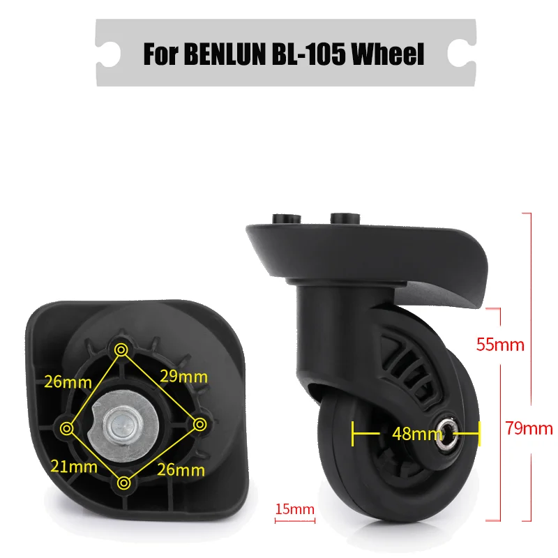 

Suitable For BENLUN BL-105 Universal Wheel Silent Wheel Luggage Anti-wear Wheels Replaceable Wheels Flexible Rotation Wheels