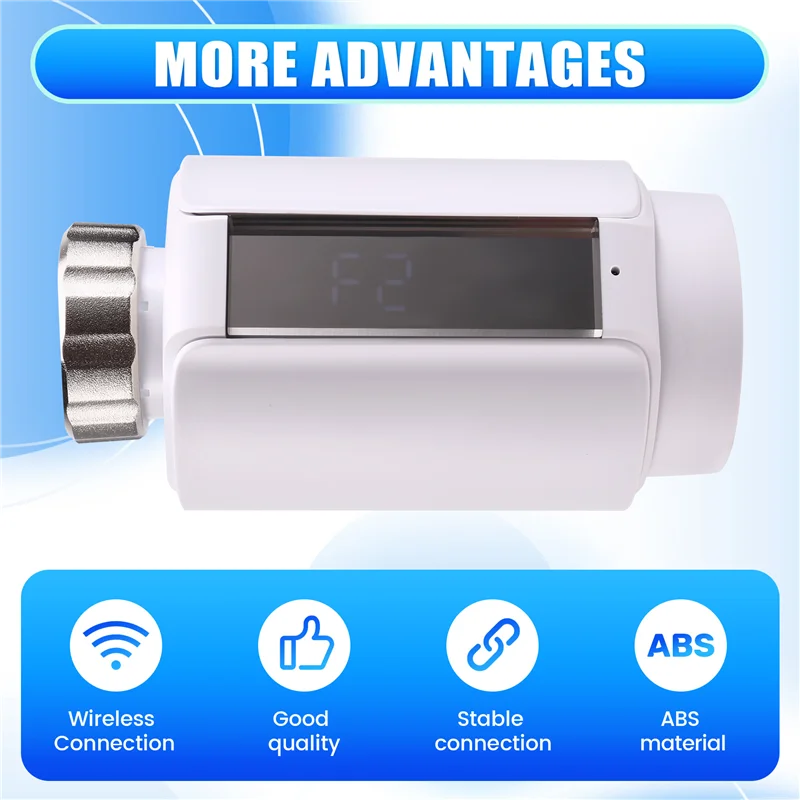 Tuya Zigbee Smart Thermostatic Radiator Valve Automatic Wifi Temperature Control Valve Supports Alexa-[A49T]