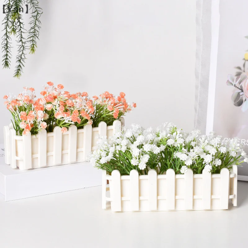 Flower Pot Fence Plant Basket Container Planter Flower Arrangement Home Garden Wedding Decoration Small Fence