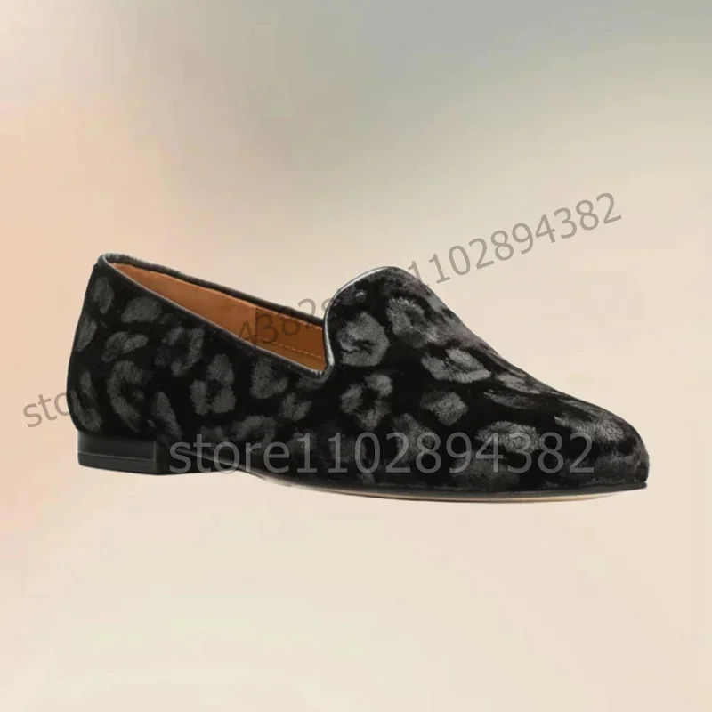 

Mixed Color Leopard Print Low Top Penny Loafers Fashion Slip On Men Shoes Luxury Handmade Party Feast Banquet Men Casual Shoes