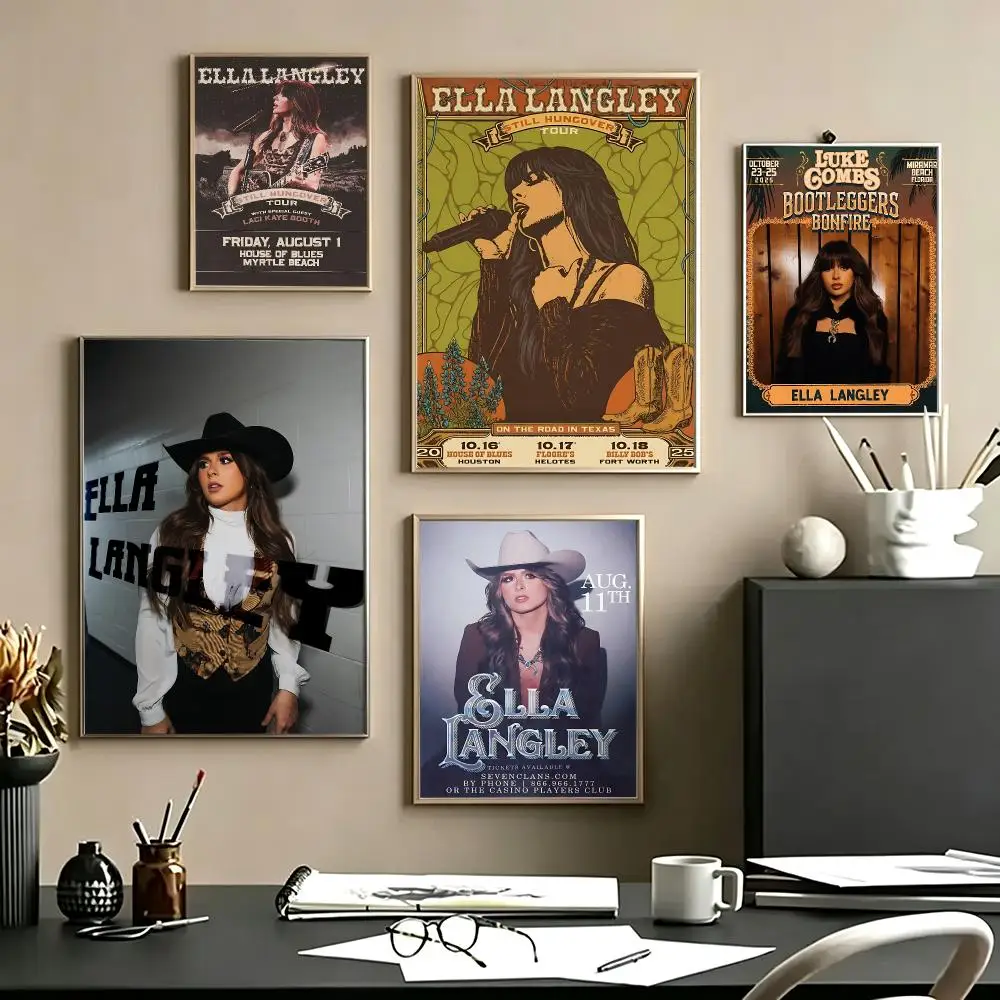 music Ella Langley Poster Poster HD Self Adhesive Waterproof Art Print Wall Decor for Bedroom Living Room Home Gift