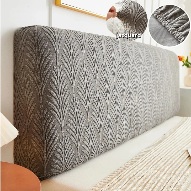 

Simple Plaid Bed Headboard Cover Bedroom Soft Elastic All Inclusive Bedhead Dust Protector Jacquard Bed Back Covers Home Decor