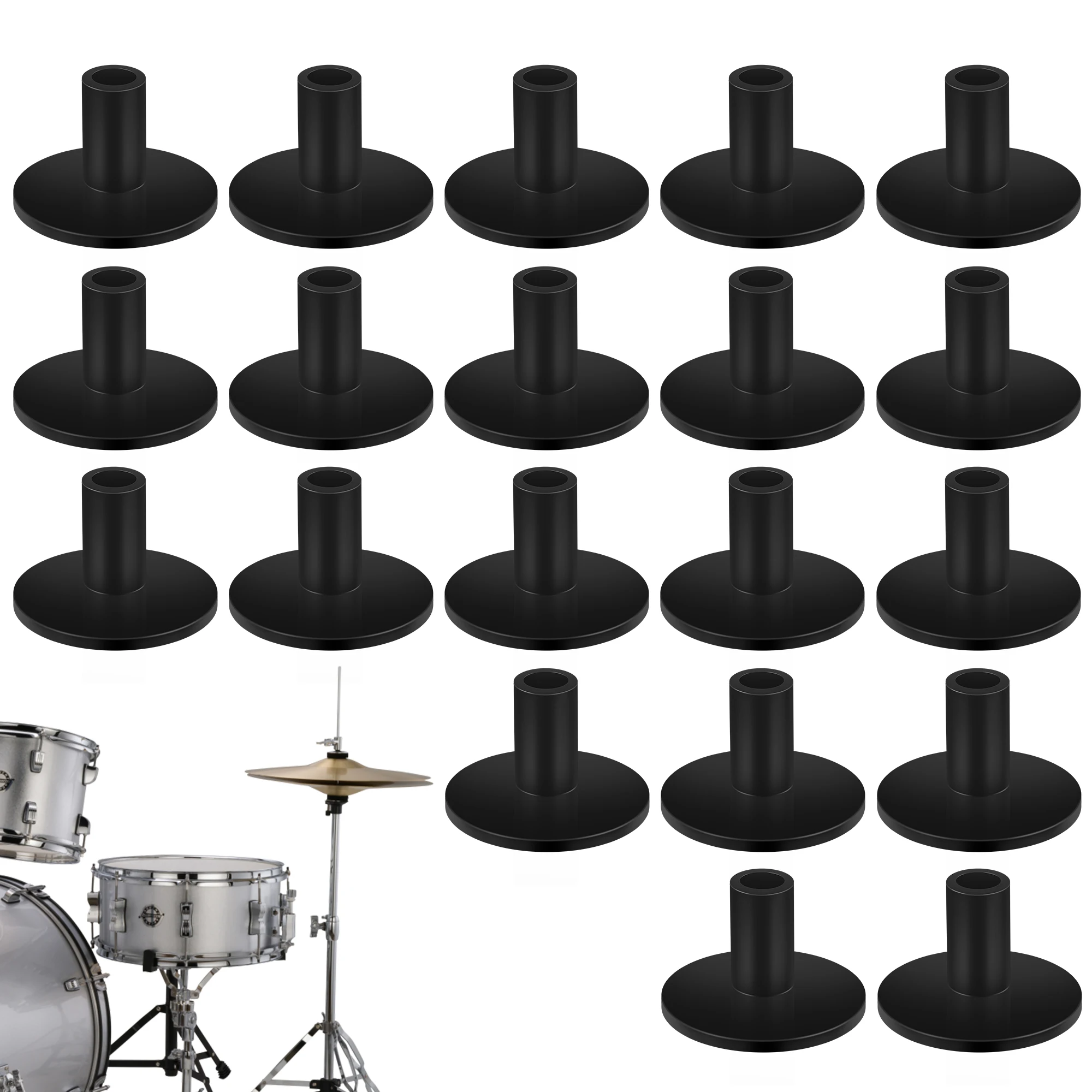 

20Pcs Cymbal Stand Drum Felt Washer and Cymbal Sleeves Replacement Kits Standard Size Cymbal Stand Felt Pads and Sleeve