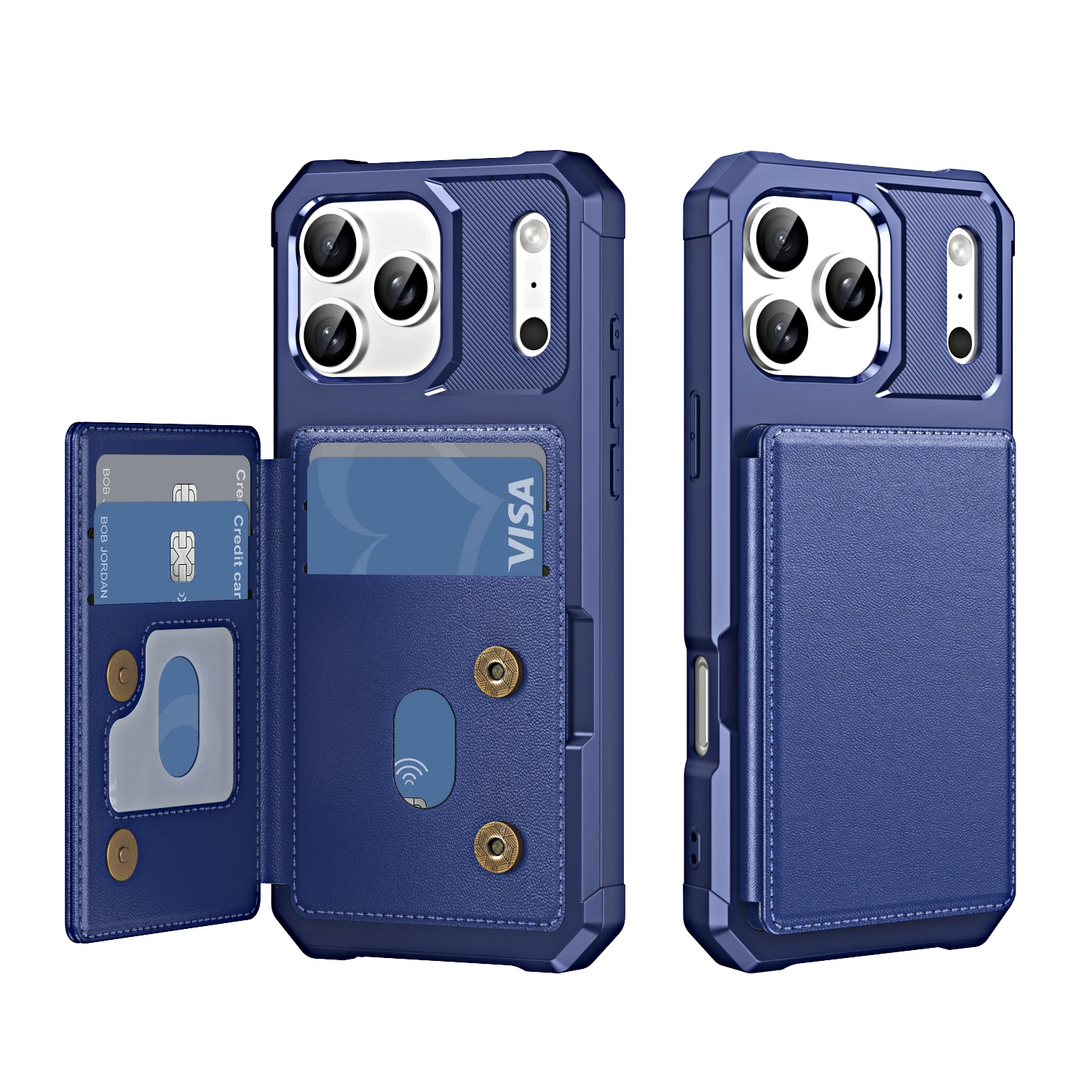 

Кожаный чехол-бумажник с откидным слотом для карт для iPhone Air 17, 16, 14, 13, 12, Pro Max 15 Plus 16E, защитный чехол с защитой от падения и подставкой