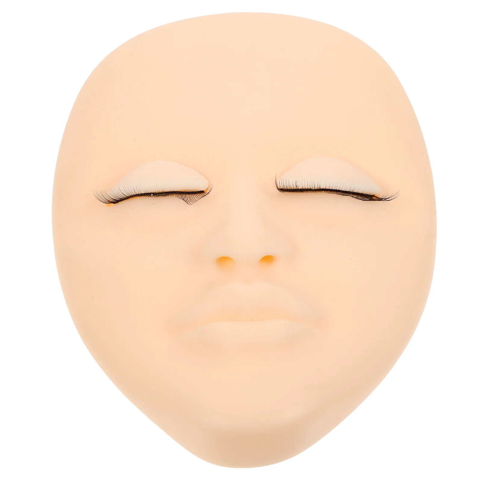 

Eyelash Extension Mannequin Head Practice Face for Makeup and Facial Massage Smooth Lifelike Design Training Aid