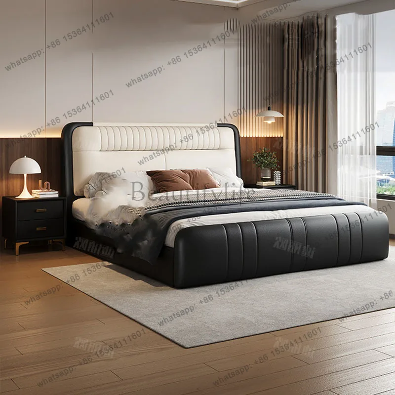 FG Design Sleeping Bed Bedroom Baby Double Modern Luxury Children Floor Girls Bed Wooden Letto Matrimoniale Lounge Suite Furnitu