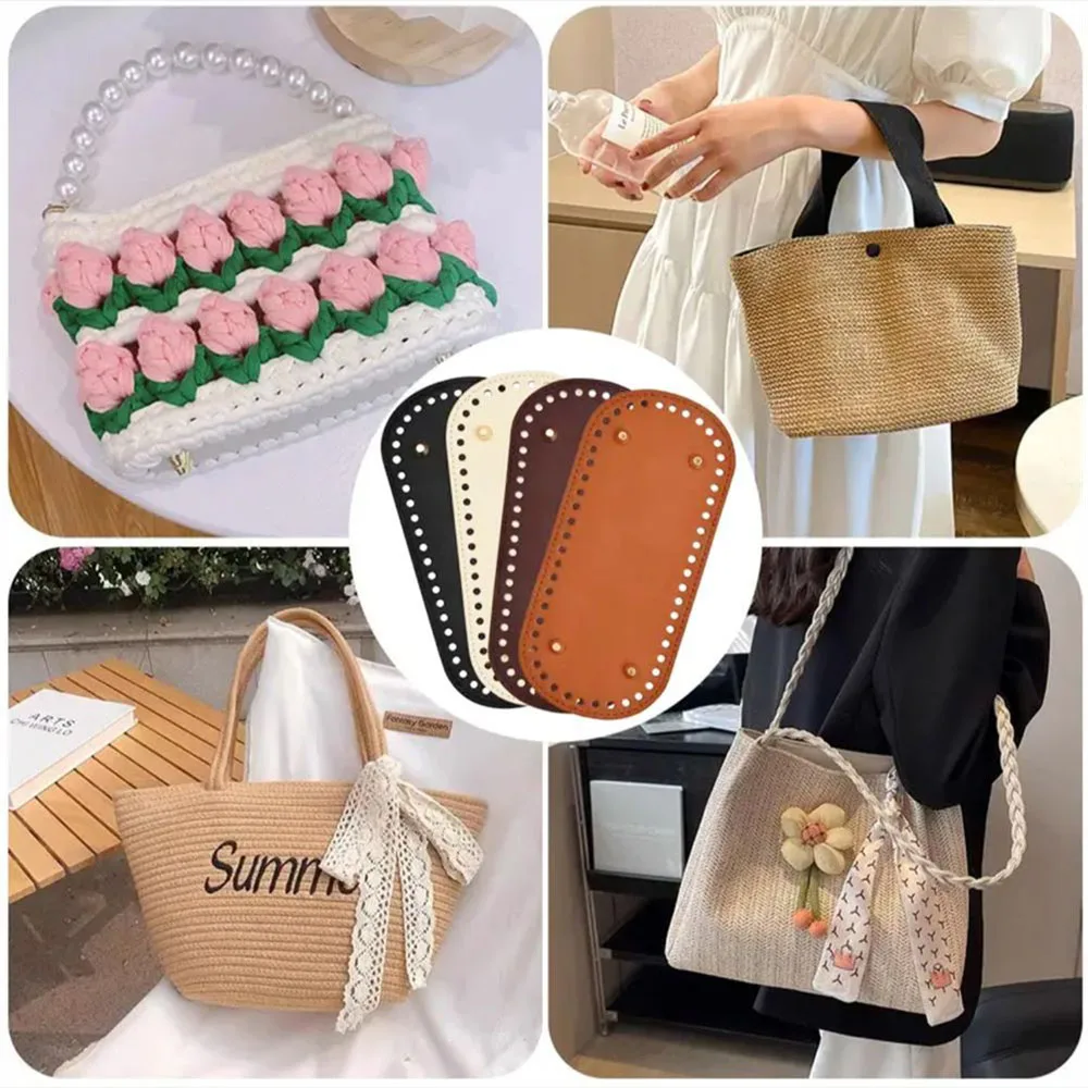 4Pcs/Set DIY Handmade Bag Making Shaping Base Plate Set DIY Bag Bottom Handmade Weaving Self-Made Bag Material Bottom Base Accessories with Reinforced Shaping Base