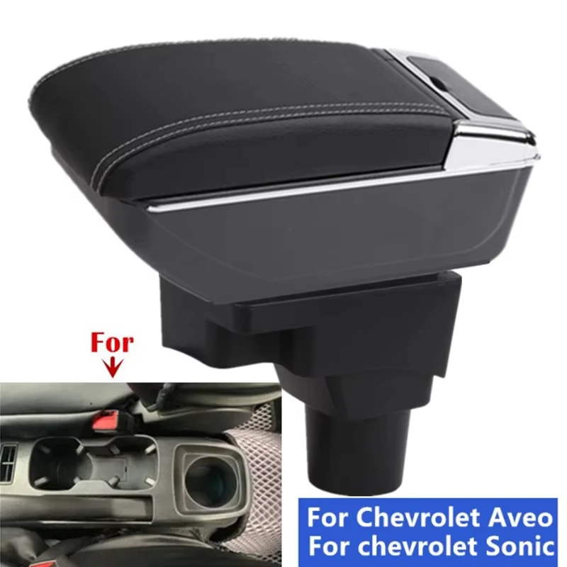

For Chevrolet Sonic Armrest Box For Chevrolet Aveo Car Armrest Storage box Dedicated Retrofit parts Car central armrest box