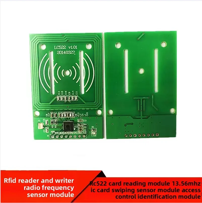 

2pcs RFID Read‑Write RF Module RC522, 13.56MHz IC Card Swipe Induction Access Control Identification Module