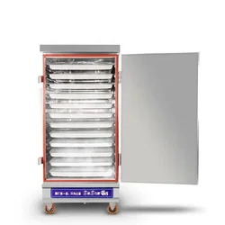 Stainless Steel Rice Steamer/ 12 Trays Gas Rice Steaming Cabinet Available in LPG/NG/220V with Non-porous Tray