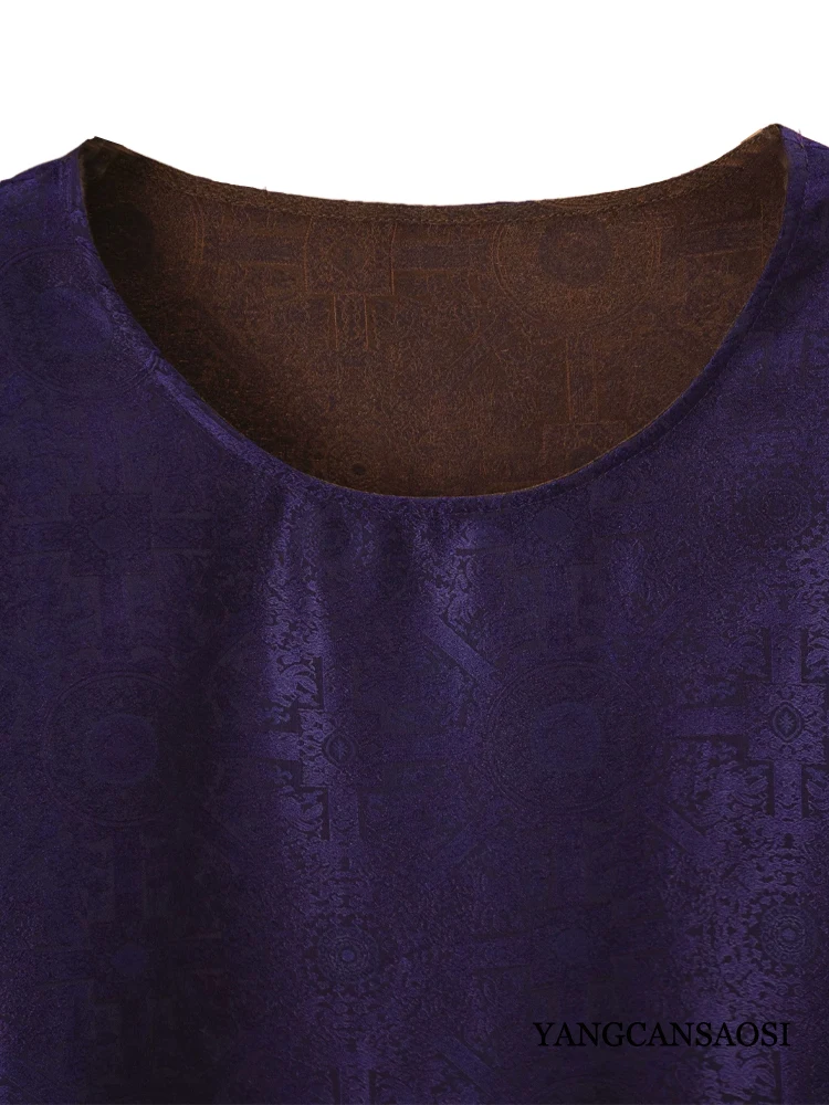 Plus Size Women's Casual Summer New 100% Natural Mulberry Silk SangBo Satin Simple Round Neck Short Sleeved T-shirt view 3